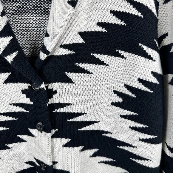 Bold Navajo Knit Cardi — Chaps Blue Label XL Cozy Blanket Style - Picture 3 of 6